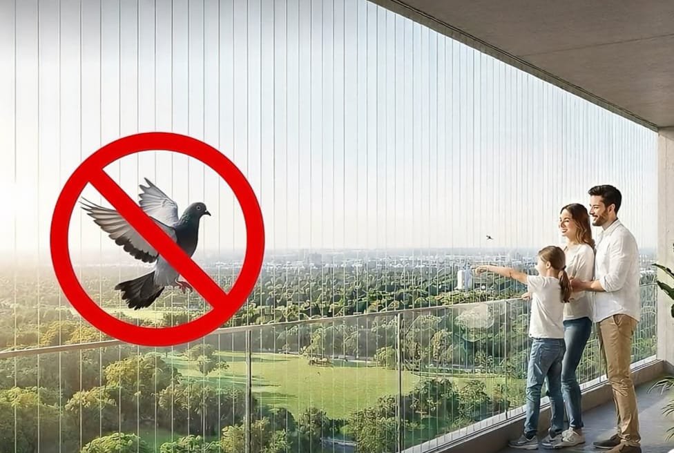 Balcony Pigeon Safety Net